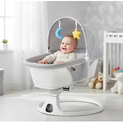 KIDSHOP - Silla Eléctrica Mecedora Bluetooth Bebé Movimiento Lateral W5252