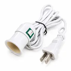 GENERICO - Portalámpara con Enchufe Cable 2 Metros Interruptor E27 para LED