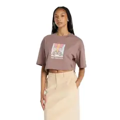 NEW BALANCE - Camisa Deportiva Original AthGradient Café Mujer