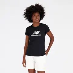 NEW BALANCE - Camisa Deportiva Original EssStacked Negro Mujer