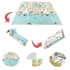 LANZURY IMPORTACIONES - Tapete Grande Plegable - Doble Faz Para Bebé 200x180 Cm