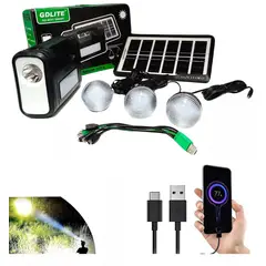 GENERICO - Linterna Solar Multiusos Led Carga Solar Y Usb Portatil