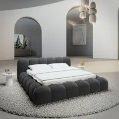 GENERICO - Combo Base Cama 2 plazas+ Espaldar Nube