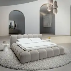 GENERICO - Combo Base Cama 2 plazas+ Espaldar Nube