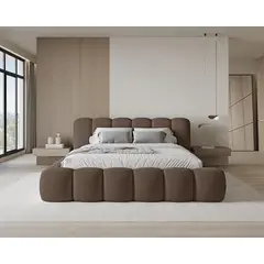 GENERICO - Combo Base Cama 2 plazas+ Espaldar Nube