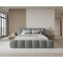 GENERICO - Combo Base Cama 2 plazas+ Espaldar Nube