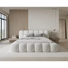 GENERICO - Combo Base Cama 2 plazas+ Espaldar Nube