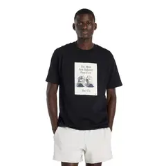 NEW BALANCE - Camisa Deportiva Originals Graphics Negro Hombre