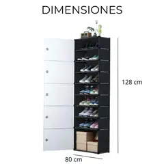 GENERICO - Zapatero Organizador 5 Puertas Con Cubierta a Prueba de Polvo