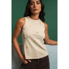 ALGODON Y COCO - Camiseta Almendra