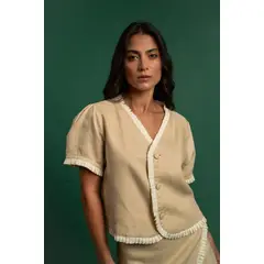 ALGODON Y COCO - Camisa nube beige