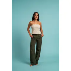 ALGODON Y COCO - Pantalon Cosecha verde