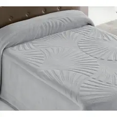 KOYO - Cobija Térmica Repujada 200x240cm - Gris Claro