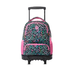 TOTTO - Morral Maleta para Niña con ruedas Skl Grande Negro