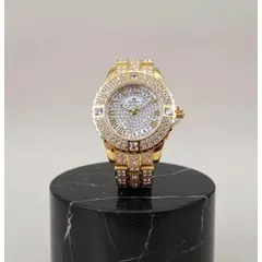 BS - Reloj Mujer Oro con Diamantes de Imitación Lujo