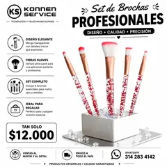GENERICO - Brochas Escarchadas x 5 Piezas – Sweet Beauty
