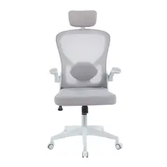 JYM - Silla De Oficina Gerencial En Paño Brazos Abatibles Apoyo Lumbar Negra