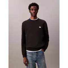 CALVIN KLEIN - Saco negro terry con monograma