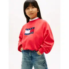 TOMMY HILFIGER - Saco rojo Para Niña amplio con bajo elástico