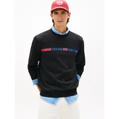 TOMMY HILFIGER - Saco de cuello redondo con logo estampado