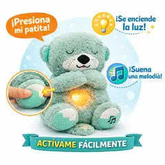 BEBESUNITA - Peluche Nutria Respira Luz Sonido Calmante Bebé Ref Jp505