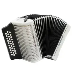 HOHNER - ACORDEÓN ADG III CORONA BLANCO PROFESIONAL ESTUCHE Y CORREAS