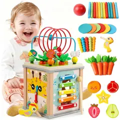 GENERICO - Juguete Montessori 10 En 1 Educativo Sensorial Clasificador De Formas Para Niños Con Música