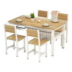ANYHOGAR - Modern Dinning Table with 4Chairs Sets for Dinning Room