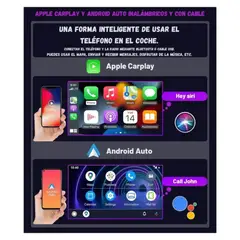 AMERICAN GENERICS - PANTALLA ANDROID - CARPLAY- RADIO 10 PARA AUTO + KIT GPS + CAM REVERSA