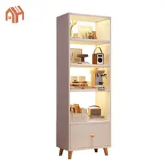 ANYHOGAR - Estantería moderna con cajones y armario de almacenamiento de madera con