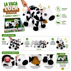 MULTIPLACE COLOMBIA - Peluche Vaca Lola de La Granja de Zenón con Movimiento y Sonido
