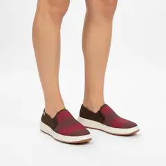 XIAN SHOES - Mocasin café rayas vino Ref B306