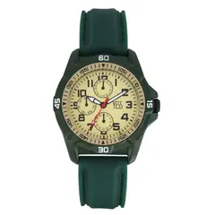 YESS - Reloj Color Verde Militar Dorado Para Hombre Ref 1148G-02