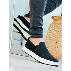 HACHE SHOES - Tenis Casual Negro Caballero Diseño Moderno y Cómodos