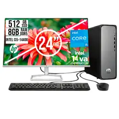 HP - COMPUTADOR DE ESCRITORIO OMNIDESK SLIM CORE I5-14400 RAM 8GB SSD 512GB FHD 23.8