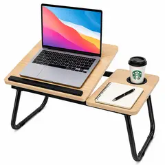 ONE PIXEL - Mesa De Escritorio Para Cama Plegable Multifuncional Con Soporte Para Vaso