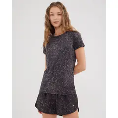 PATPRIMO - Camiseta Para Mujer Manga Corta Negro #30093437