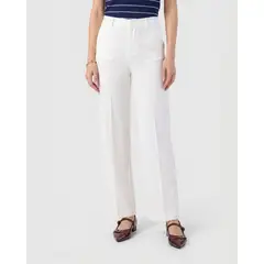 PATPRIMO - Pantalón De Bota Recta  Para Mujer Blanco