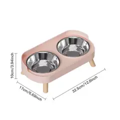 AMERICAN GENERICS - Comedero para Mascotas con Soporte Elevado para Perros y Gatos