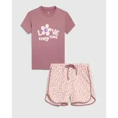 OSTU - Pijama Infantil Niña MC PC Marca Morado 90040077