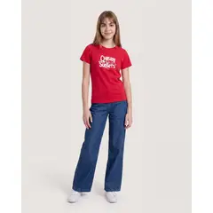 OSTU - Camiseta Infantil Niña Manga Corta Rojo #90098218