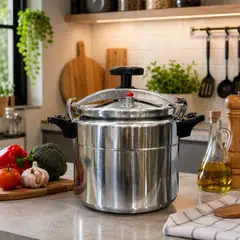 GENERICO - Olla a Presión 6 Litros Aluminio Cierre Seguro Star Home