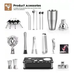 U BUY - Juego De Cócteles Para Bar Pub 23 Piezas 750mm Base