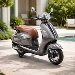 BEBESUNITA - Moto Scooter Eléctrica Niños Vespa 12v Llantas Goma Ref1658