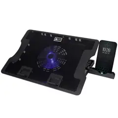 GENERICO - BASE REFRIGERANTE B-180 CON 1 VENTILADORES NEGRO
