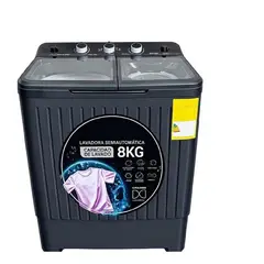 HYUNDAI - Lavadora 8KG Semiautomatica Gris Oscuro - HYSA8K