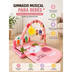 BEBESUNITA - Gimnasio Bebé Musical Con Piano Y Luces Ref 668-220