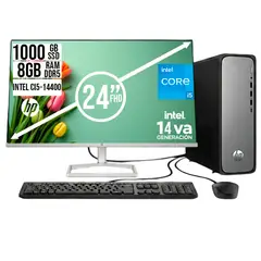 HP - COMPUTADOR DE ESCRITORIO OMNIDESK SLIM CORE I5-14400 RAM 8GB SSD 1TB FHD 23.8