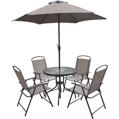 RTA DESIGN - Sala de Terraza Jardín, Taupe, Incluye Sombrilla