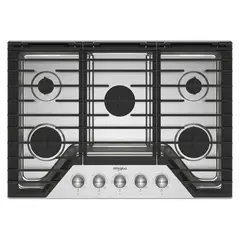 WHIRLPOOL - Estufa 76cm 5 Puestos Gas Natural WCGK7530PS Acero
